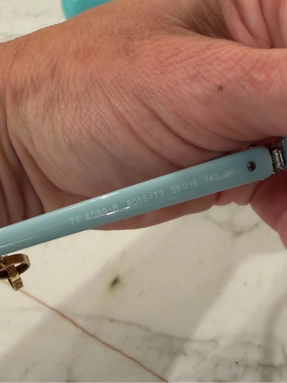 Tiffany & Co. Women’s Black Oversized Cat Eye Sunglasses with Tiffany Blue Case